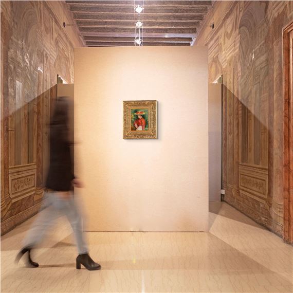 Pierre-Auguste Renoir | Jeune femme au corsage rouge et au chapeau