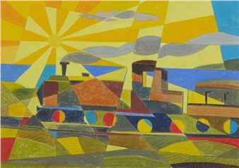 Scomposizione di treno + paesaggio - Giulio d’Anna