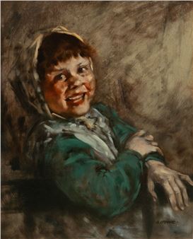 Portrait of Laughing Child - A. Graber