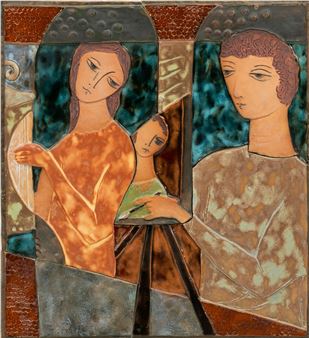 Artist with Model And Painting - J. Ruth