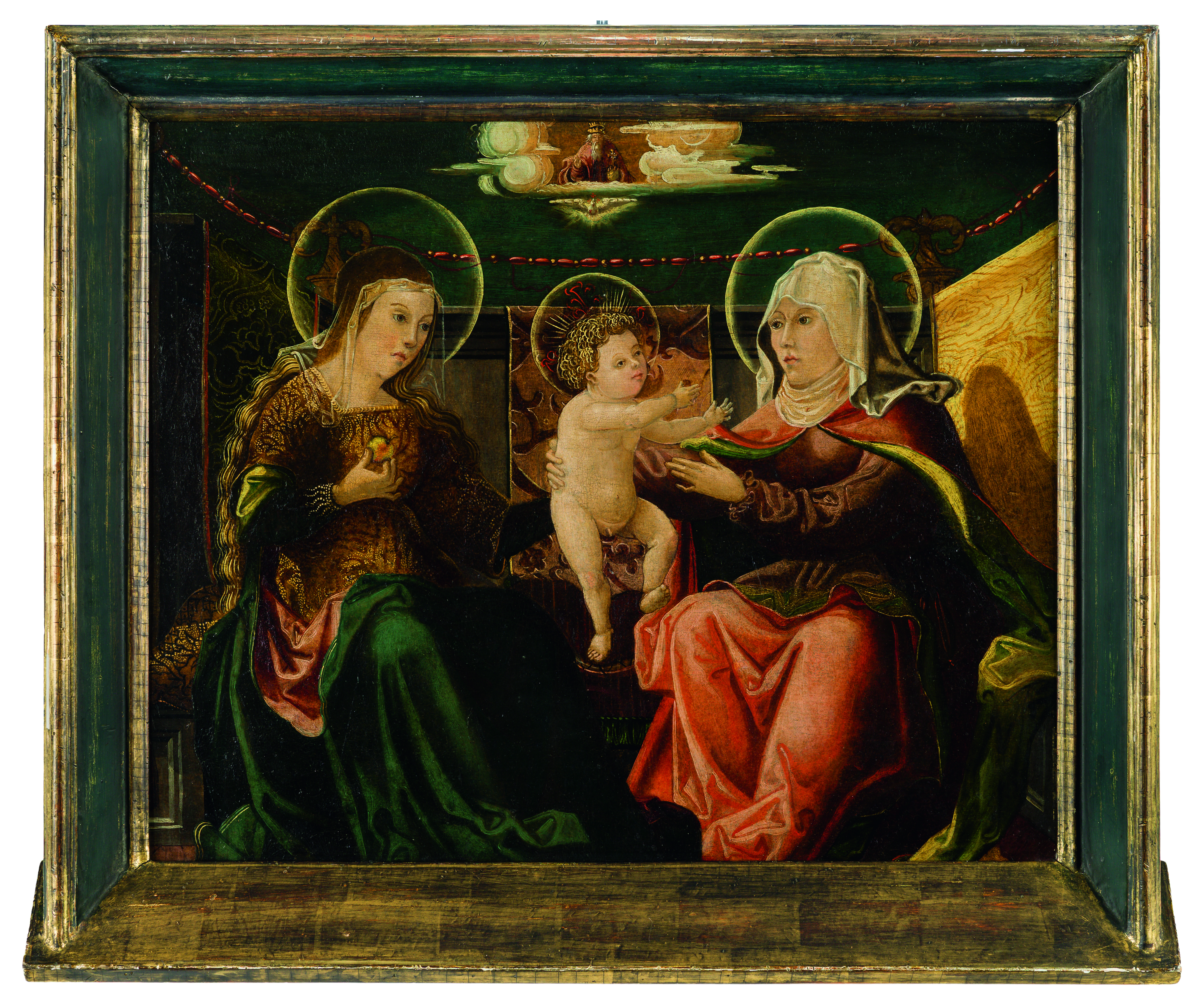 Artwork by Wolf Huber, Virgin and Child with Saint Anne, Made of Oil On Panel
