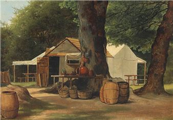 Forest scene with a house - David Monies