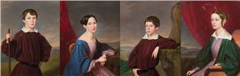 Four Portraits of Children from the Troll Family: Lina von Troll (1827-1852), (Josef Karl) Eduard Ritter von Troll (1834-1865), Otto Ritter von Troll (d. 1865), Betty (Barbara) von Troll - Johann Manschgo
