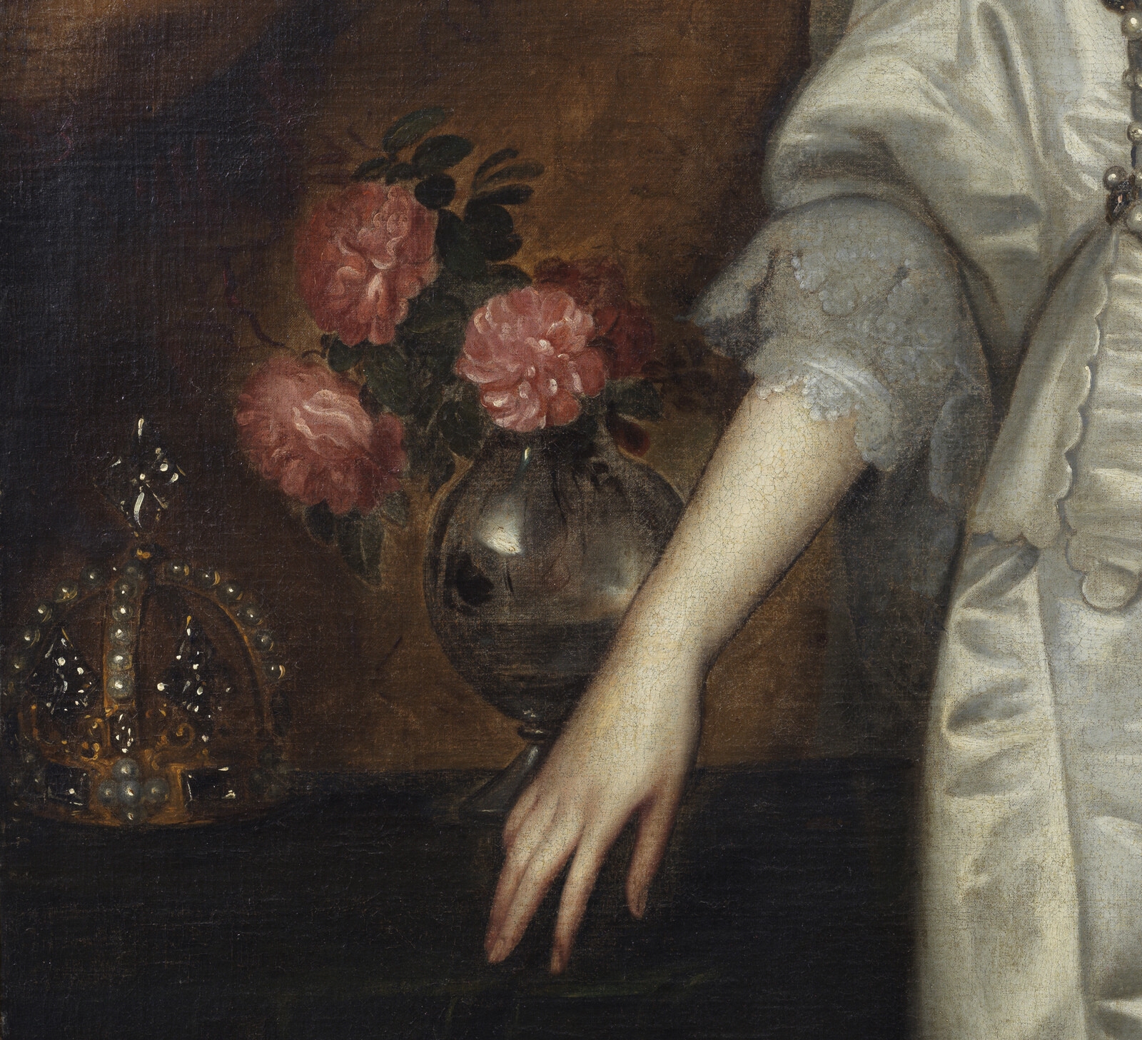 Artwork by Anthony van Dyck, Portrait of the Queen Henrietta Maria, Made of Oil On Canvas