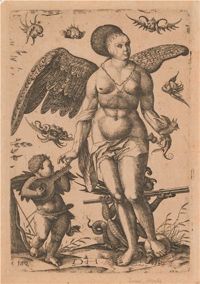 Daniel Hopfer | Lady Venus with Cupid and the Devil | MutualArt