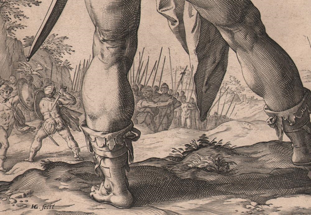 Artwork by Hendrick Goltzius, Marcus Valerius Corvus, Made of Engraving