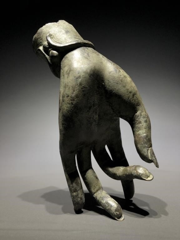 Artwork by Chinese School, Chinese Bronze Sculptural Fragment Hand, Made of Bronze