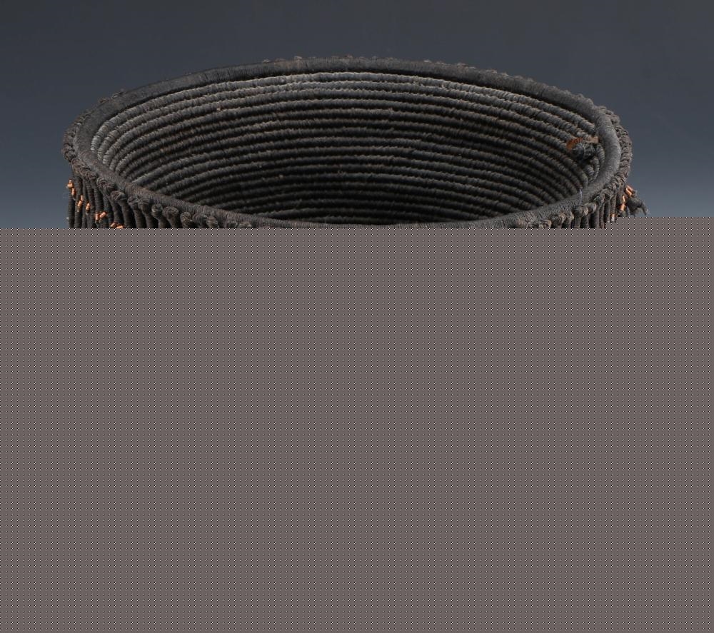 Artwork by Mary Giles, A Gathering Bowl, Made of Woven Waxed Linen With Copper