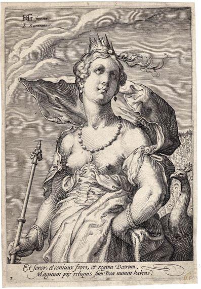Juno by Jan Pietersz Saenredam, circa 1575-1607