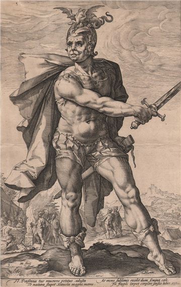 Mucius Scaevola by Hendrick Goltzius, 1586