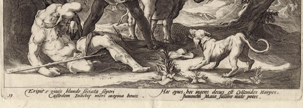 Artwork by Hendrick Goltzius, Mercurius and Argos, Made of Engraving