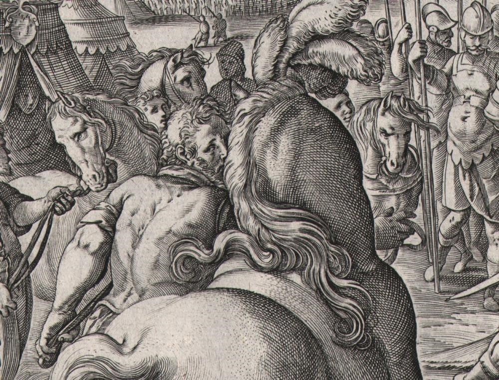 Artwork by Hendrick Goltzius, Giov.de Medici - Francis I - 1586, Made of Engraving