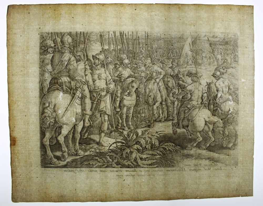 Artwork by Hendrick Goltzius, Giov.i de Medici - Swiss Mercenaries, Made of Engraving