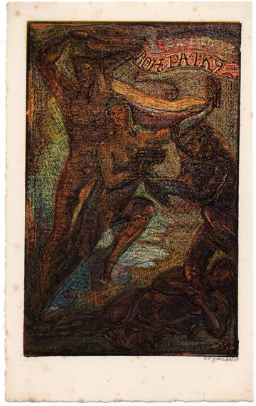 TWO EX LIBRIS by Josef Váchal, 1936, 1937