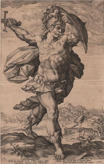 Horatius Cocles by Hendrick Goltzius, 1586