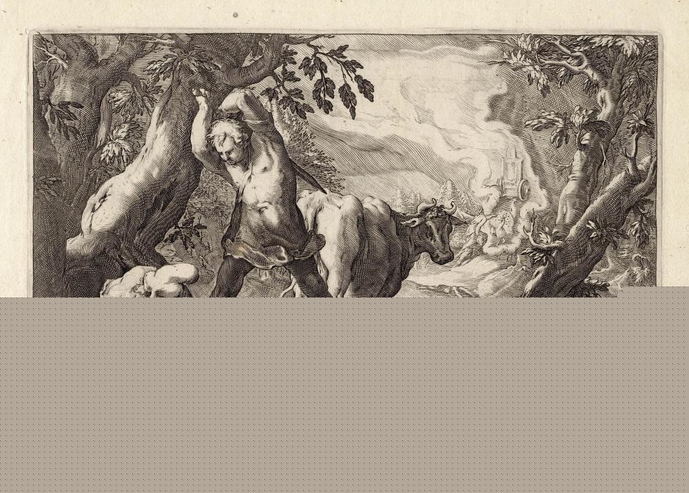 Artwork by Hendrick Goltzius, Mercurius and Argos, Made of Engraving