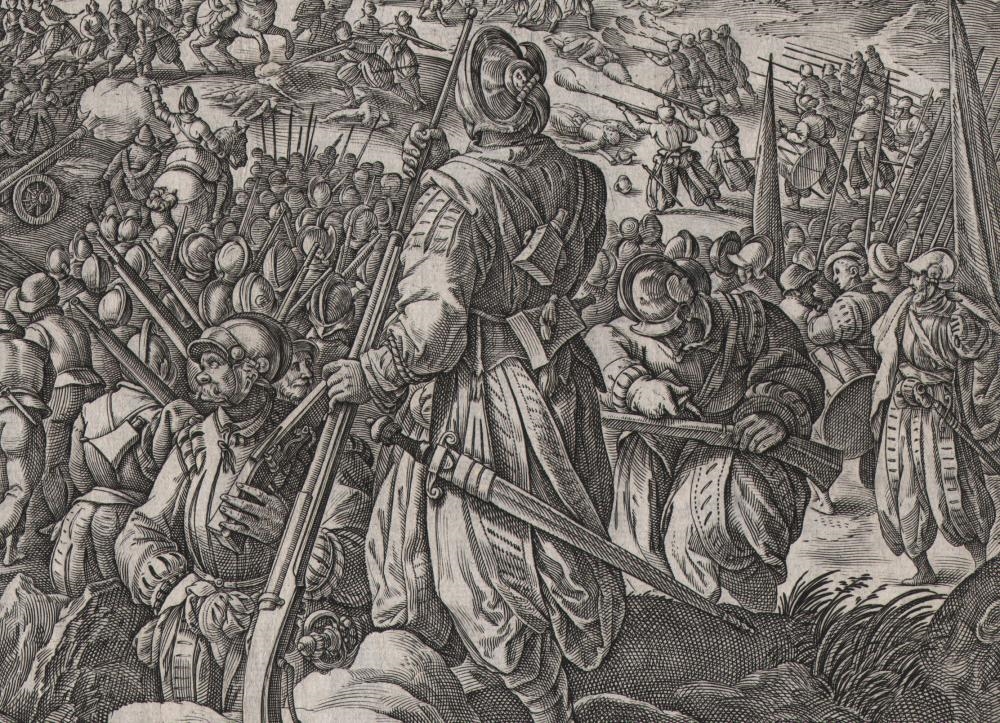 Artwork by Hendrick Goltzius, DEATH OF GIOVANNI DE MEDICI, Made of Engraving