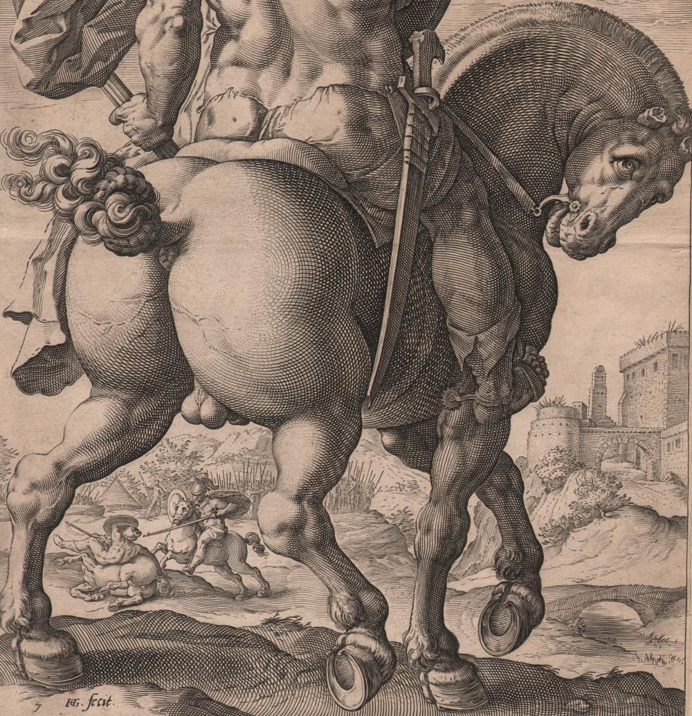 Artwork by Hendrick Goltzius, Titus Manlius, Made of Engraving