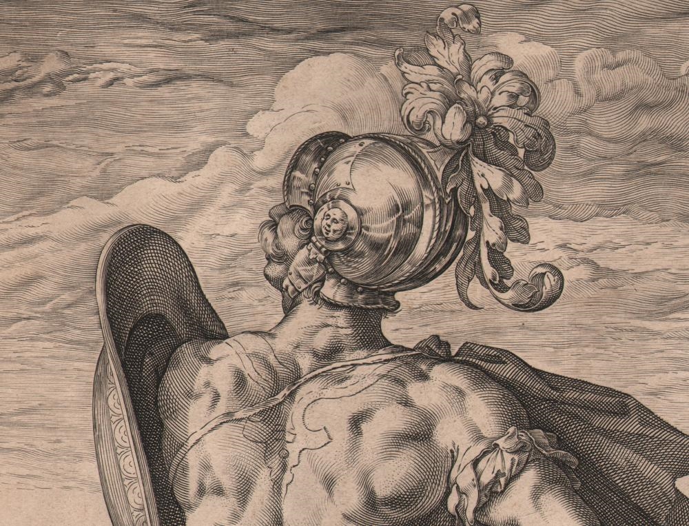 Artwork by Hendrick Goltzius, Marcus Valerius Corvus, Made of Engraving