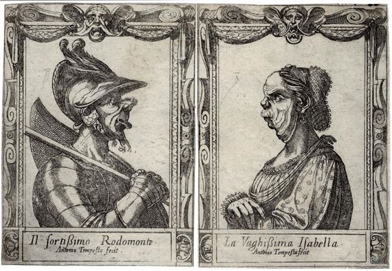 Il fortissimo Rodomonte La Vaghissima Isabella by Antonio Tempesta, circa 1592