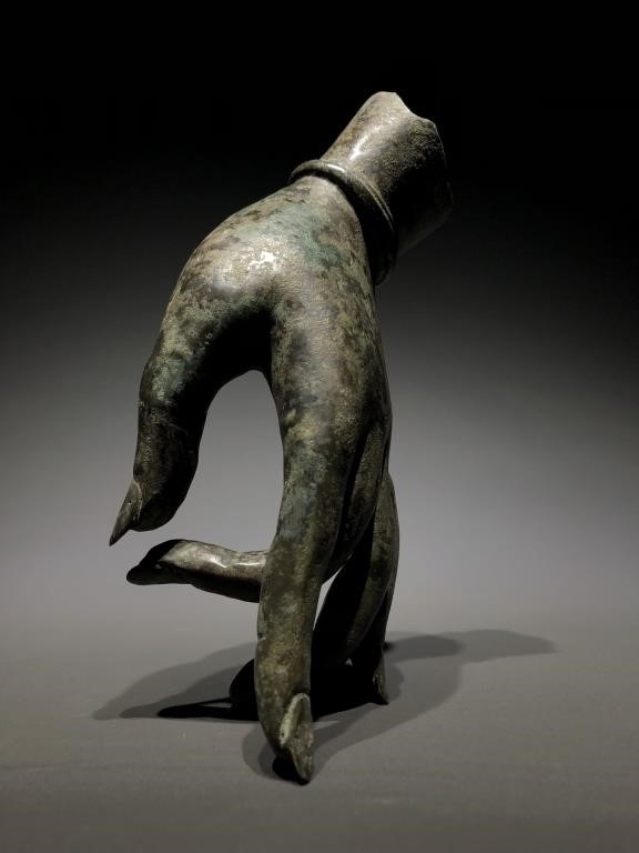 Artwork by Chinese School, Chinese Bronze Sculptural Fragment Hand, Made of Bronze