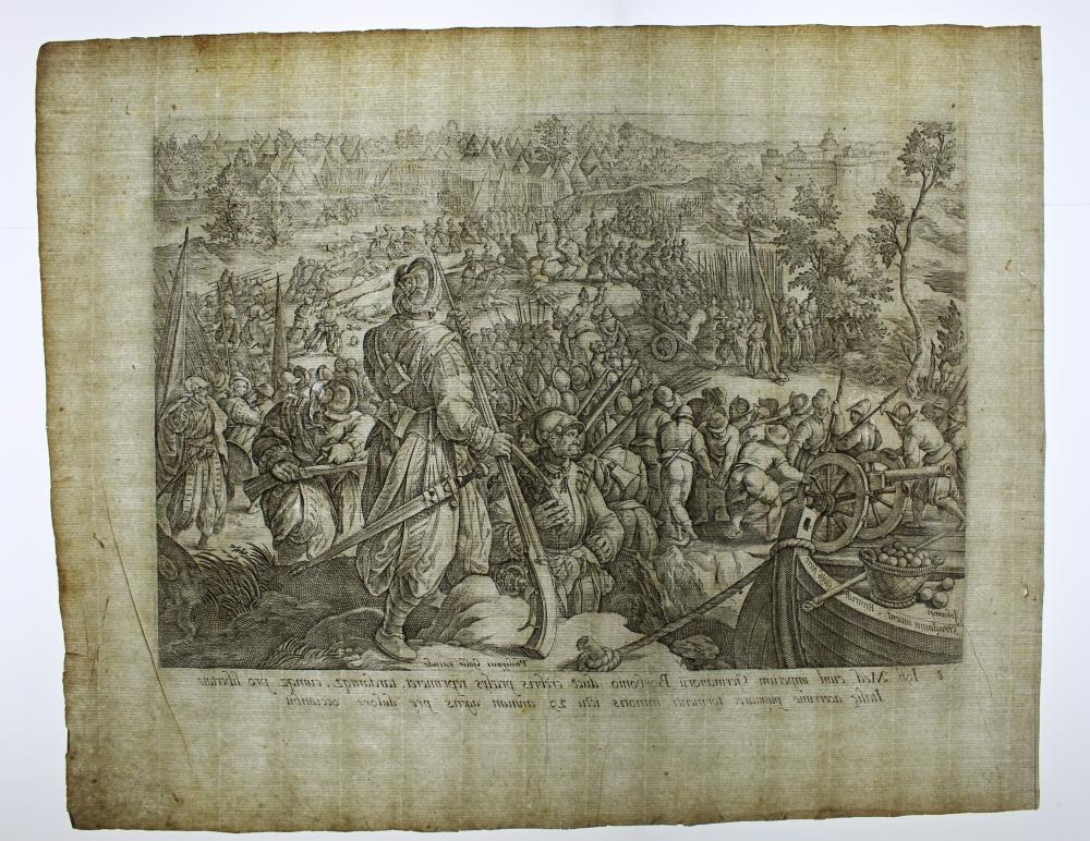 Artwork by Hendrick Goltzius, DEATH OF GIOVANNI DE MEDICI, Made of Engraving