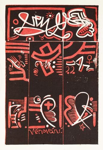 Artwork by Josef Váchal, Giosuè Carducci: Satanu, Made of Wooden sculpture