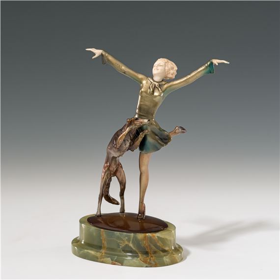 Dancer with dog by Josef Lorenzl, c. 1925