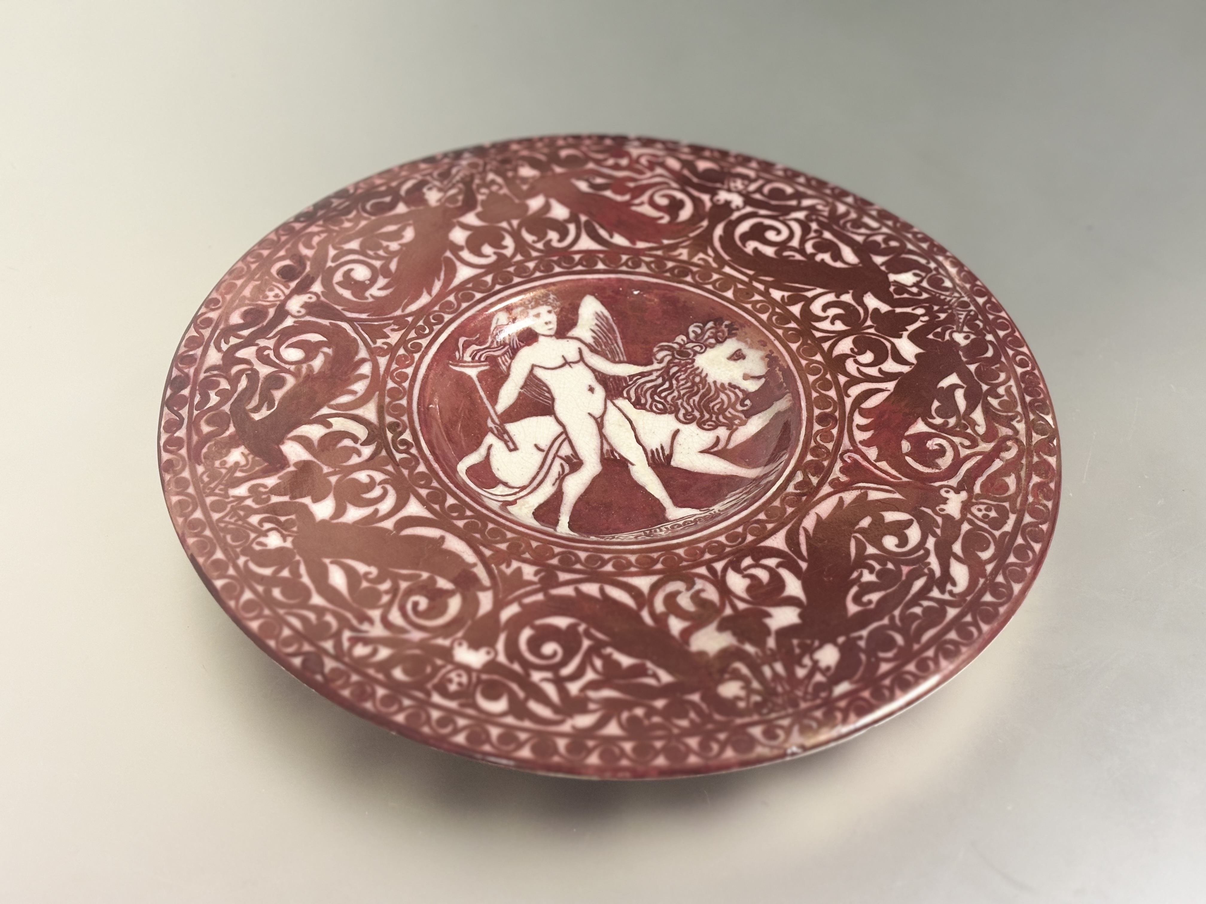 William de Morgan | ruby lustre-glazed pottery charger (Late 19th ...