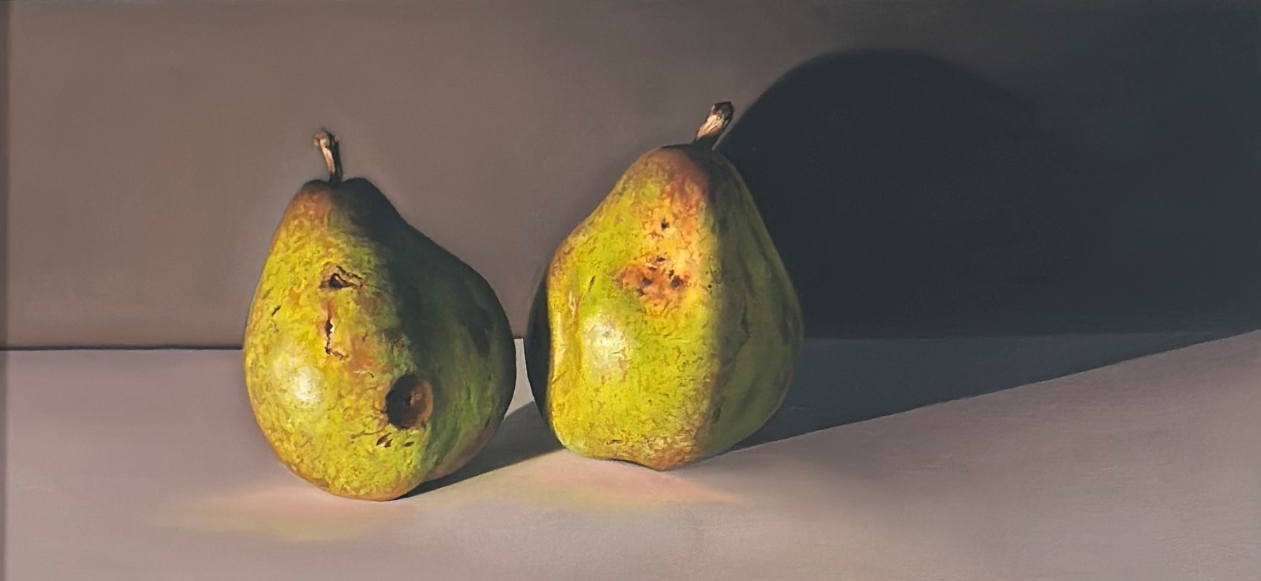 Artwork by Jane Cruickshank, Still Life of Pears, Made of Oil On Canvas