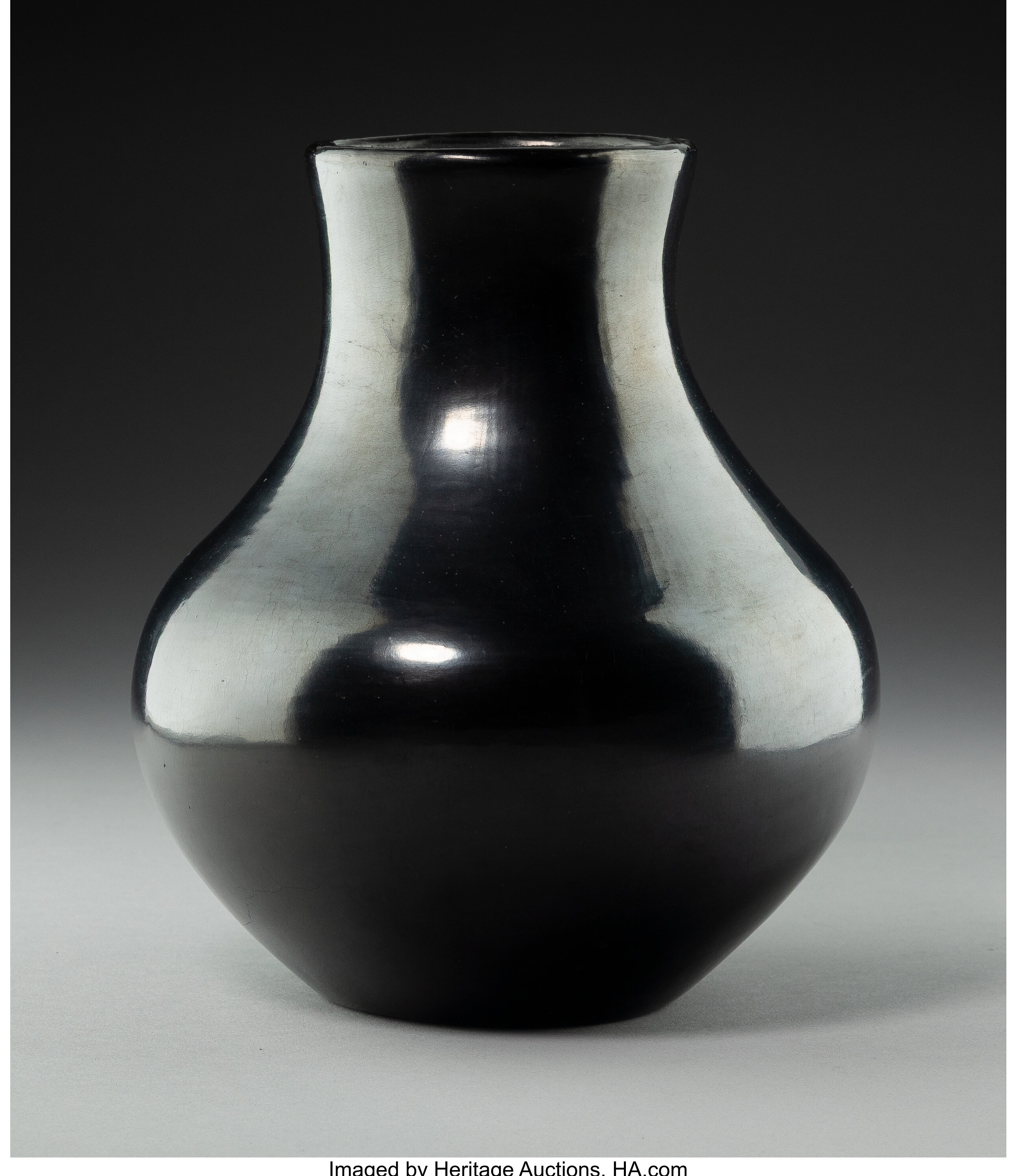 Artwork by Maria Montoya Martinez, Untitled (San Ildefonso Blackware), Made of Blackware jar