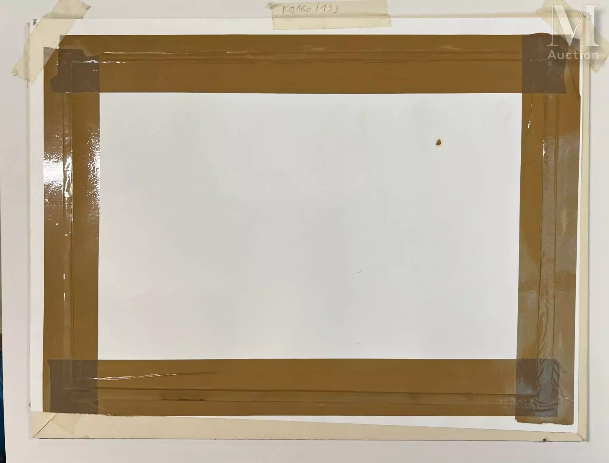 Artwork by Jacques Henri Guyot, Composition cubiste au journal et à la guitare, Made of Dessin À L'Aquarelle Sur Papier