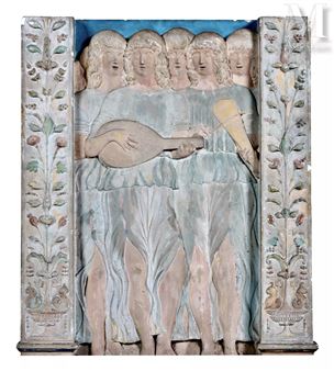 Les anges chantant et jouant de la musique - Italian School