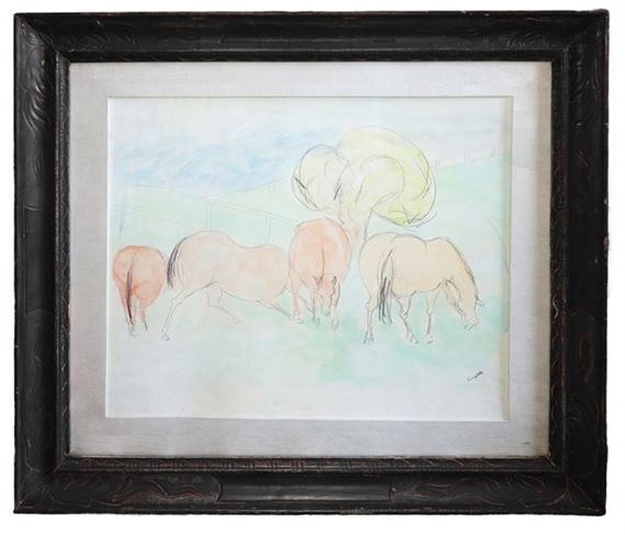 Horses grazing. - Giuseppe Cesetti