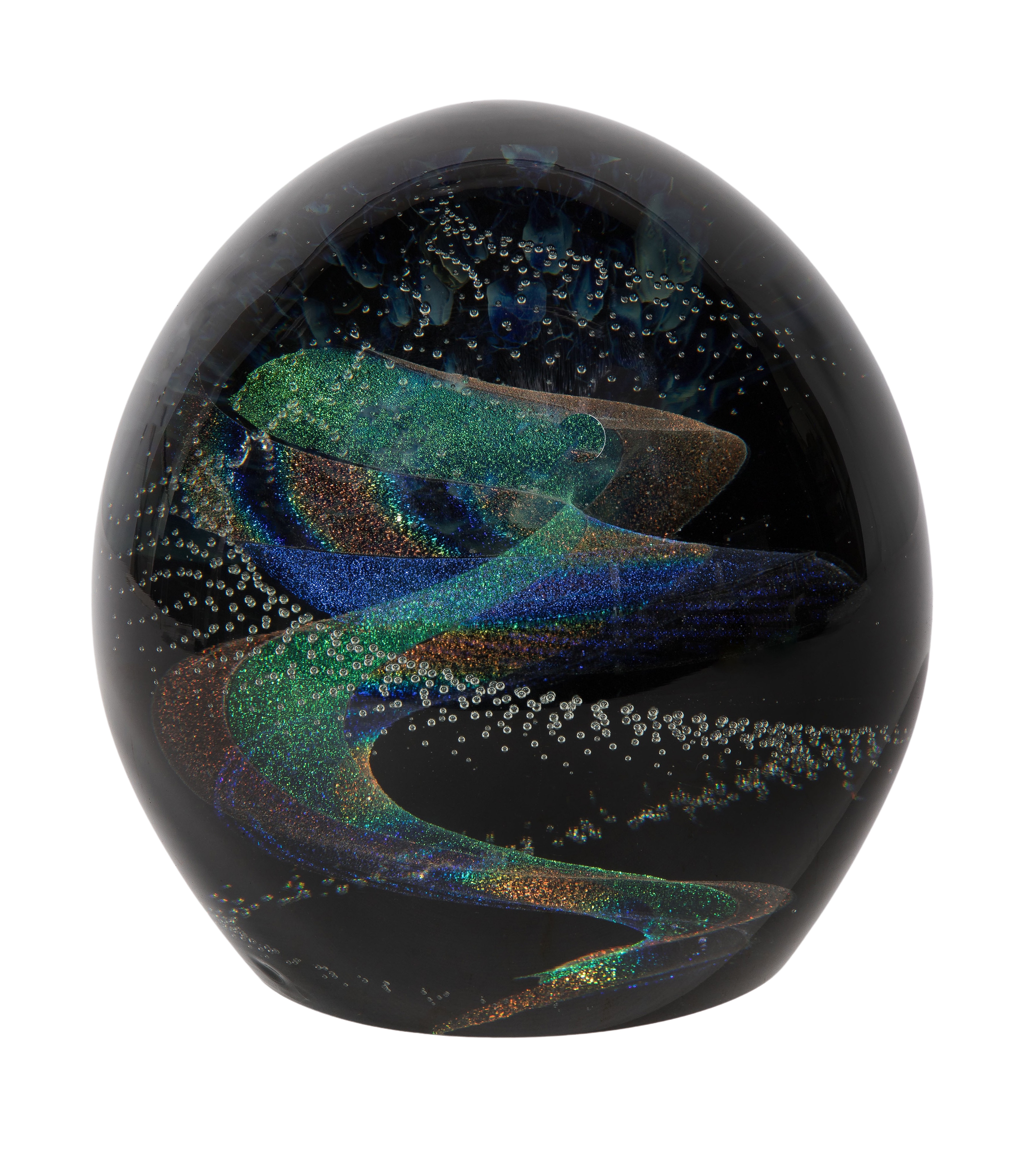 Artwork by Rollin Karg, Art Glass Paperweight, Made of Art Glass