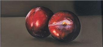 Still Life of Plums - Jane Cruickshank