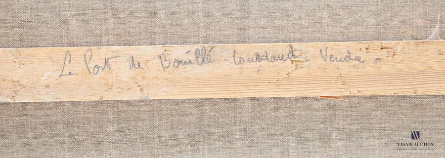 Artwork by Pol Malan, View of the port of Bouillé in Vendée, Made of Oil On Canvas