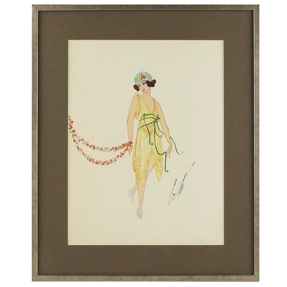 Erté | Drawing from the Stage Costumes series (20th Century) | MutualArt