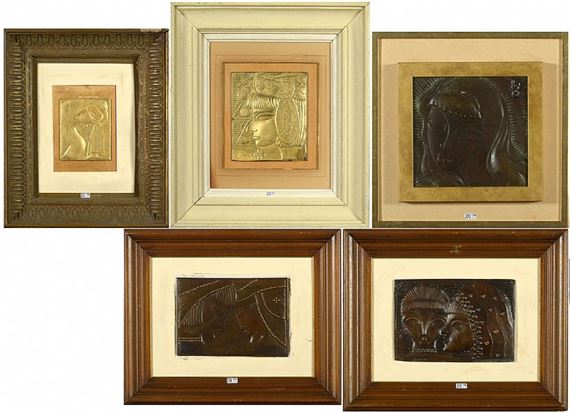Lot de cinq plaques - Viennese School