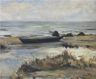 Barque en Camargue - Jacques Favre de Thierrens