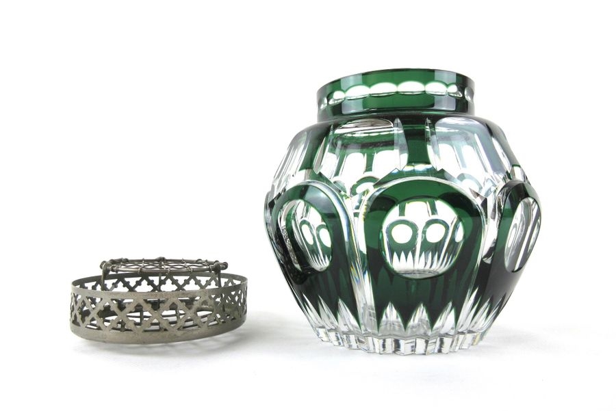 Artwork by Joseph Simon, Art Deco period flower holder, Made of Crystal