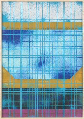 Artwork by Olaf Hanel, Geometrická kompozice, Made of assemblage, board