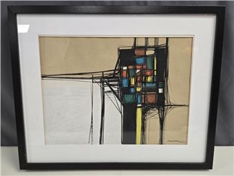 MCM Abstract Ink on Paper - Joseph Kashetsky