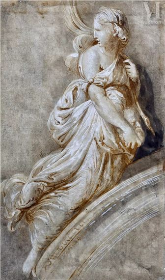 La muse Melpomène - Bolognese School, 17th Century