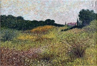 Paysage de Campagne près de Saint Basile, en Ardèche - Jean Vollet