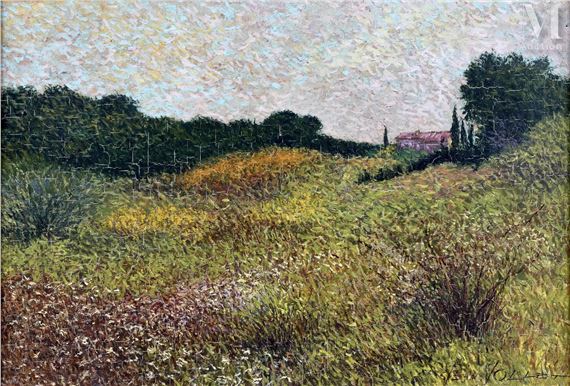 Paysage de Campagne près de Saint Basile, en Ardèche - Jean Vollet