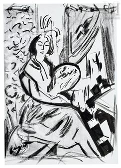 Femme dans un intérieur - Jacques Henri Guyot