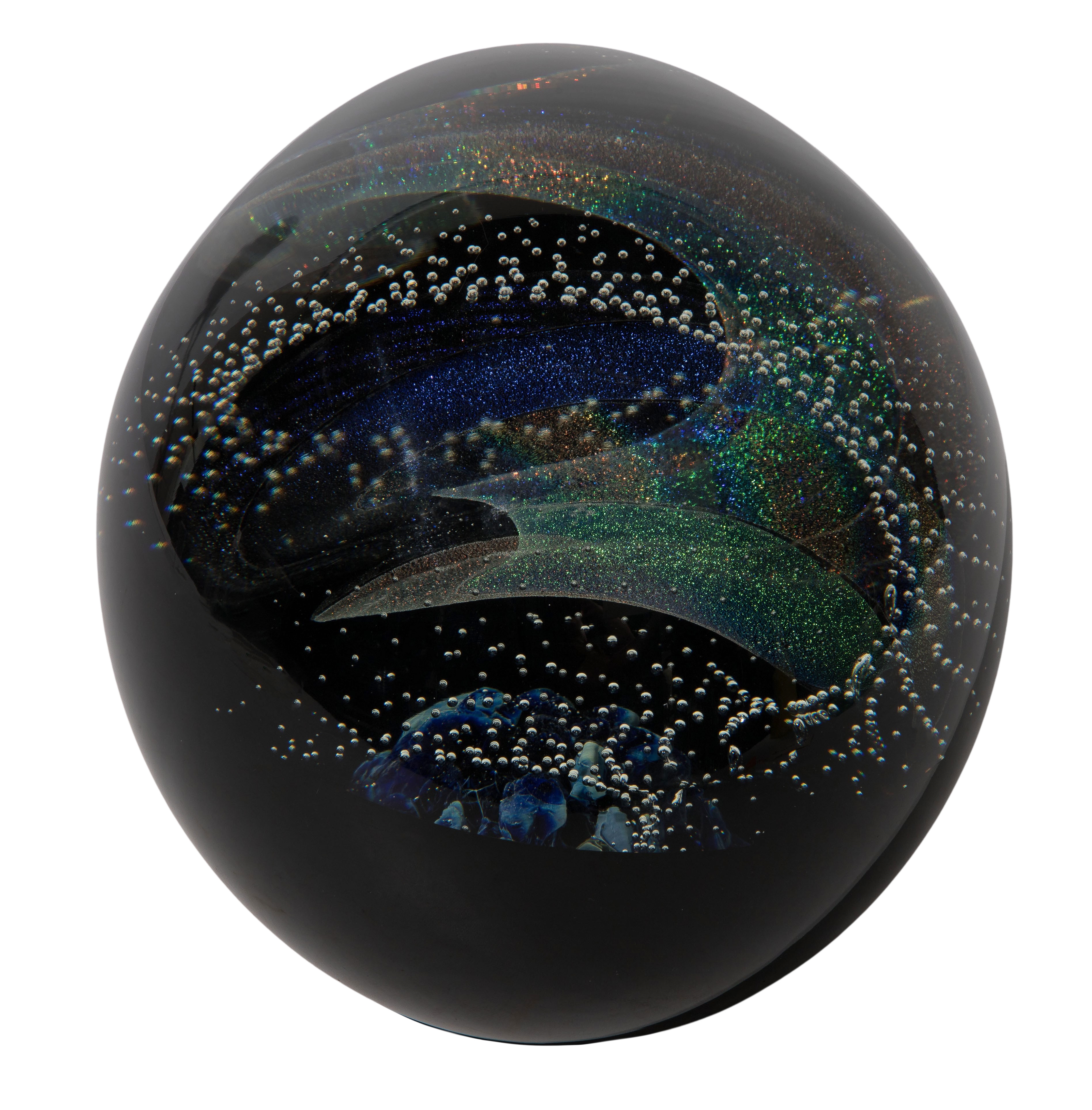 Artwork by Rollin Karg, Art Glass Paperweight, Made of Art Glass