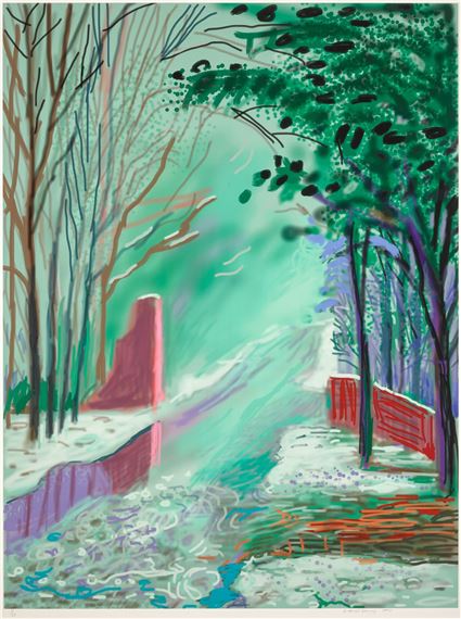 The Arrival of Spring in Woldgate, East Yorkshire in 2011 (twenty eleven) - 3 January by David Hockney, Executed in 2011