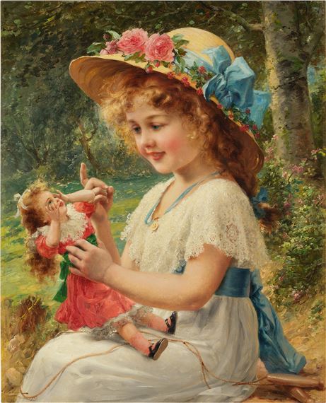 Her Favorite Doll by Émile Vernon, 1913